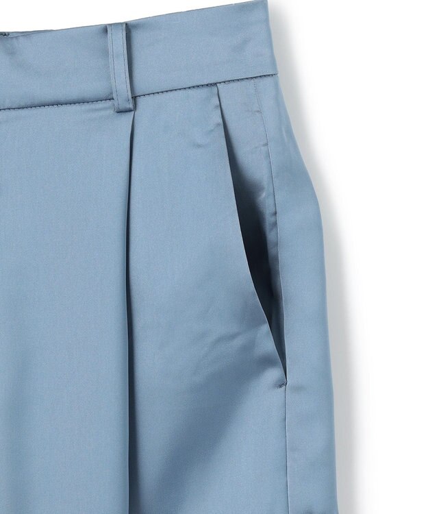 UNFILO L サテン カーゴパンツ スモーキーブルー