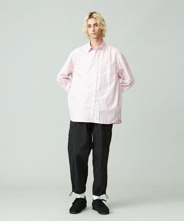 J.PRESS YORK STREET 【UNISEX】タイプライターストライプ シャツ ピンク系1