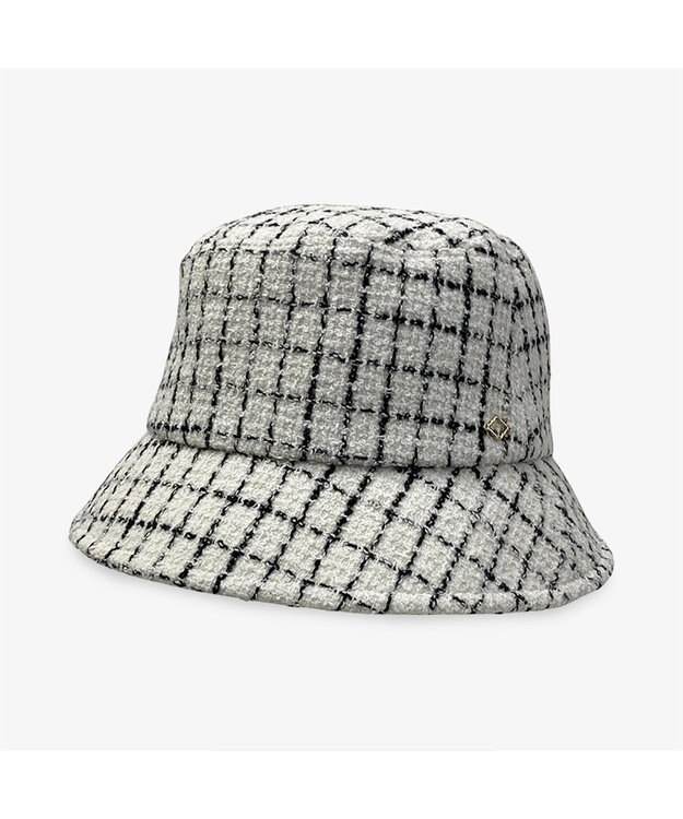 林八百吉商店 un chapeau  ツイードダウンハット ホワイト