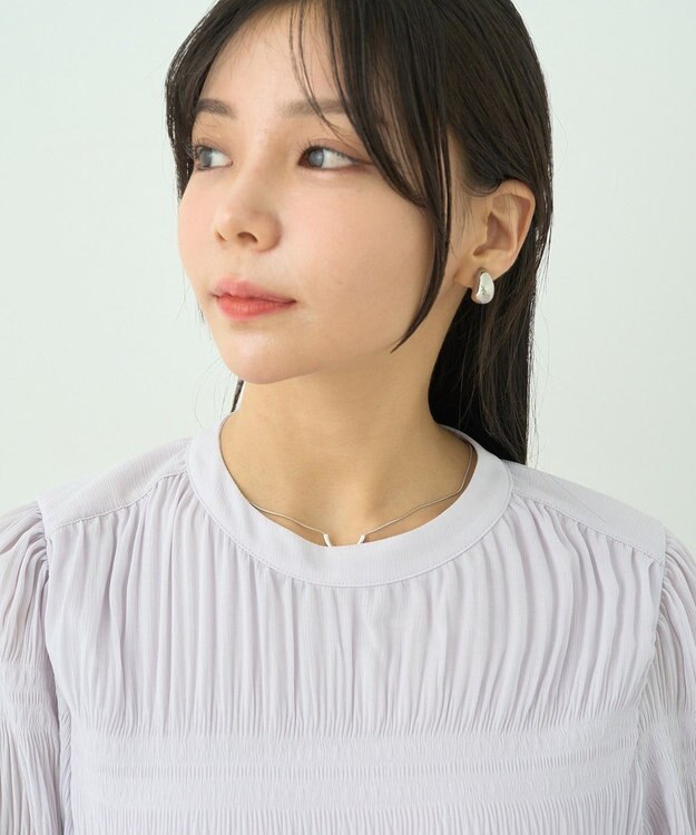 earth music&ecology マジョリカプリーツブラウス Pink