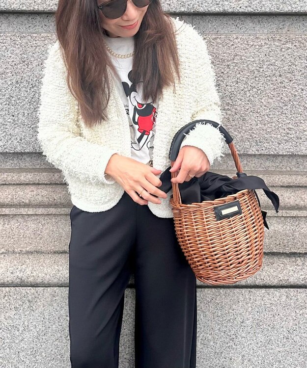 LA BAGAGERIE LA BAGAGERIE×Chiyo カゴバッグ ブラック