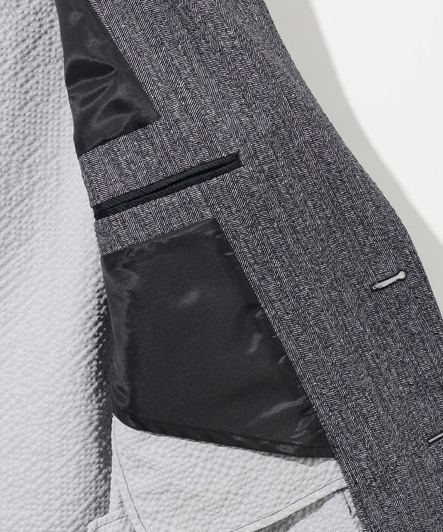 JOSEPH ABBOUD 【キングサイズ・ストレッチ・洗える・軽量・防しわ・速乾・エコ撥水】ライトウェーブジャケット グレー系