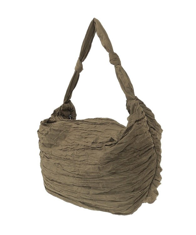 Green Parks ・ＱＵＯＮ　ワイドプリーツショルダーバッグ Khaki