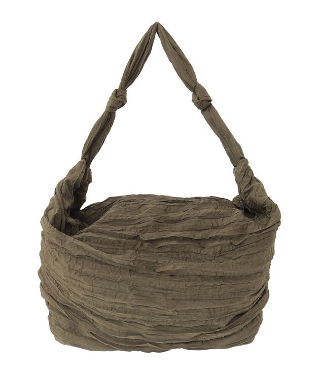 Green Parks ・ＱＵＯＮ　ワイドプリーツショルダーバッグ Khaki
