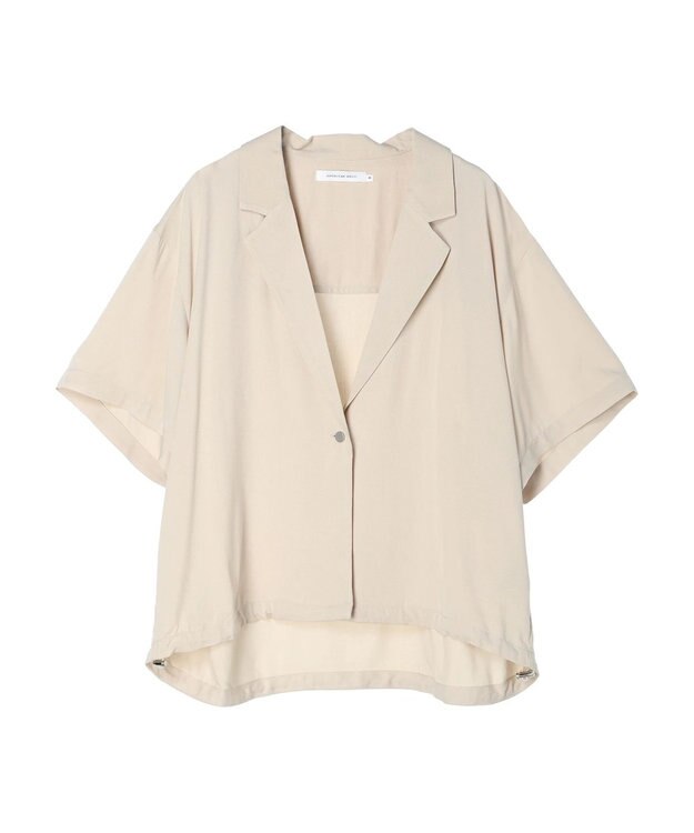 AMERICAN HOLIC ドロスト開襟ニュアンスジャケット Light Beige