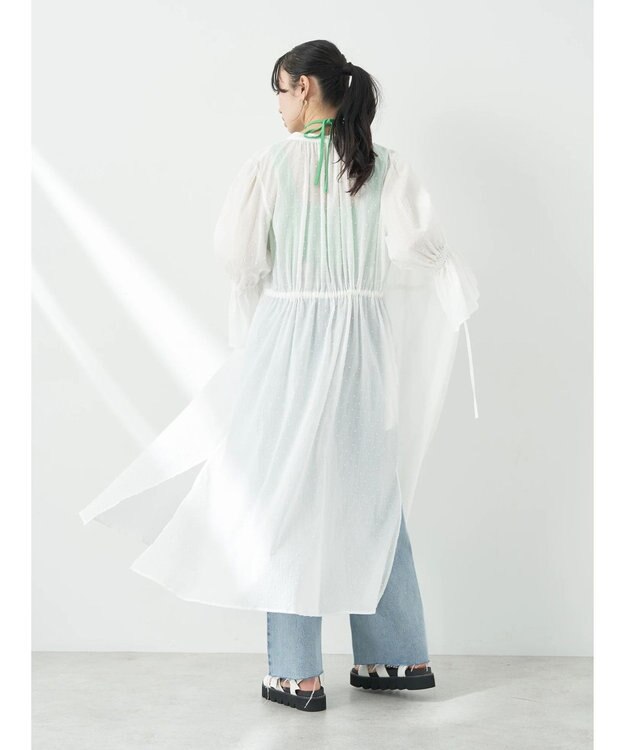 earth music&ecology ドットドビーワンピース Off White