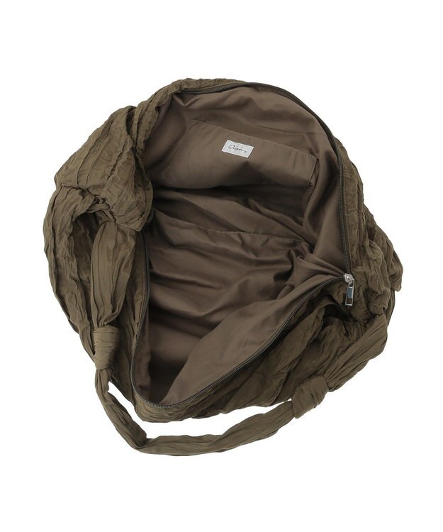 Green Parks ・ＱＵＯＮ　ワイドプリーツショルダーバッグ Khaki