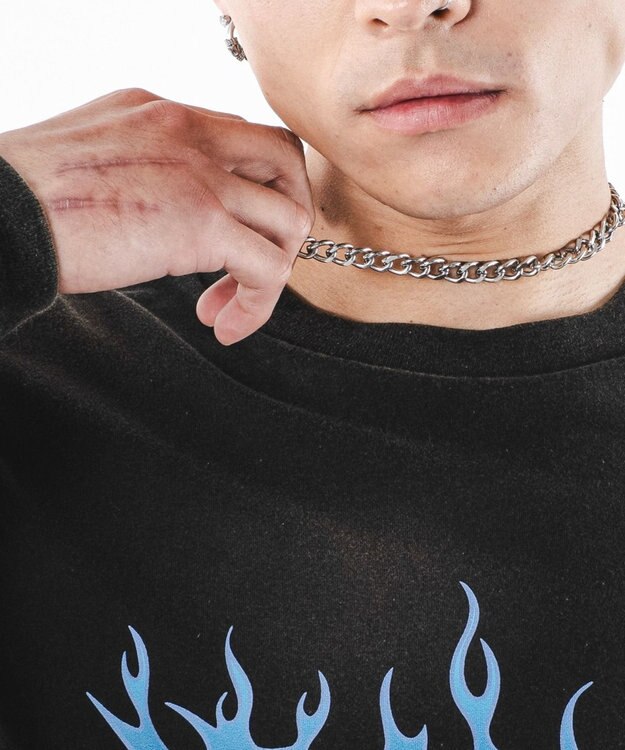 WEGO 【ユニセックス着用ITEM】フレイムグラフィックBIGT（LS） ブラック