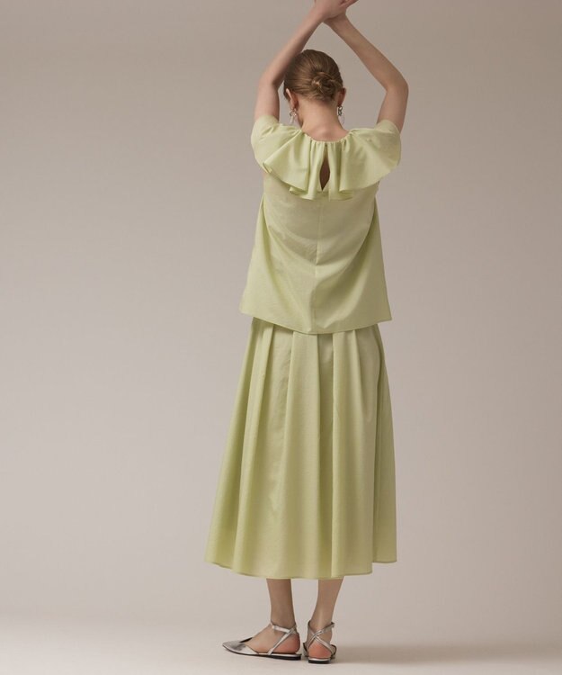 GRACE CONTINENTAL フレアタックスカート ライトグリーン