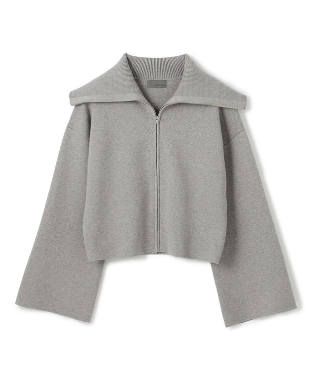 uncrave カシミヤブレンドニット ジップアップブルゾン グレー