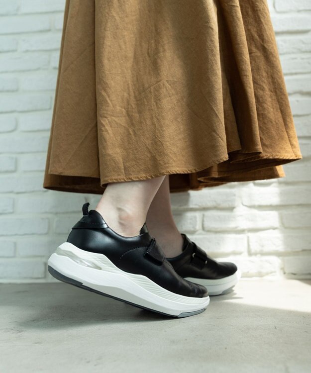 ASICS WALKING ペダラ ライドウォーク レディース 2E 3.5cmヒール ブラック系