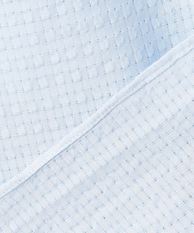 J.PRESS MEN 真夏を乗り切る爽快感と機能性【吸水速乾 / 接触冷感 / 高通気性 / ウォッシャブル】サッカー シャツ / B.D. サックスブルー系