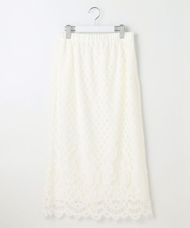 自由区 【SHIHOさん着用・こだわり素材・セットアップ対応】パネルレース スカート オフ