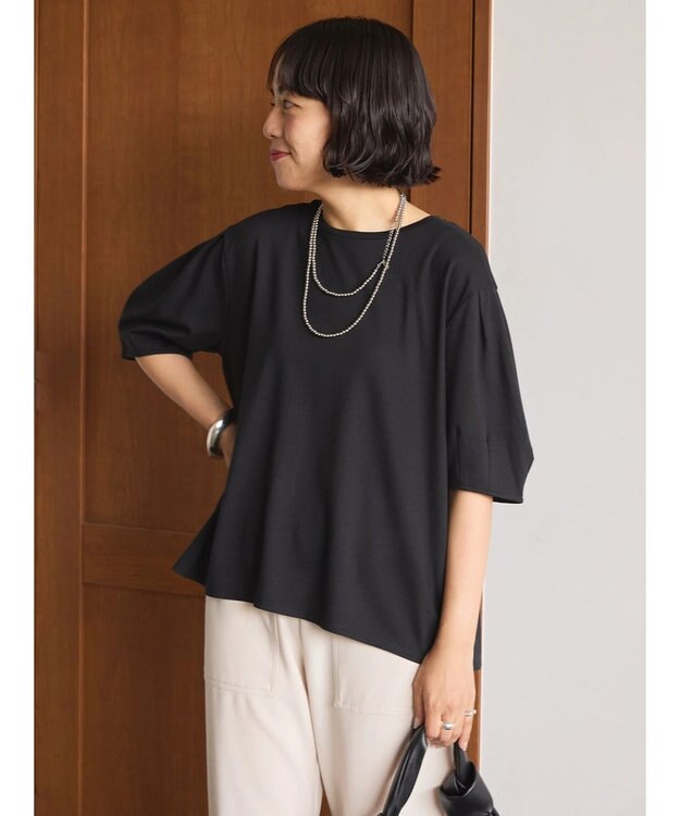 AMERICAN HOLIC 接触冷感袖コンシャスカットプルオーバー Black