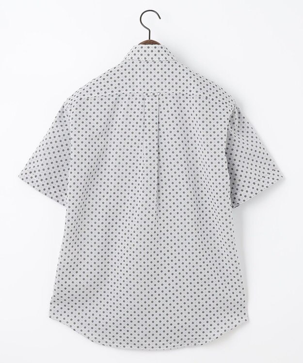 JOSEPH ABBOUD 【イージーケア】小紋プリント 半袖シャツ グレー系5
