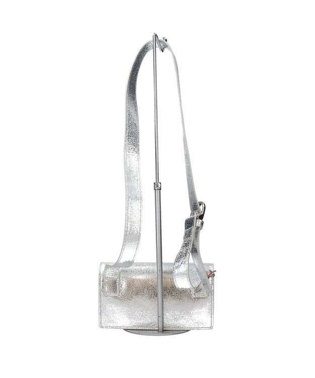 INTER-CHAUSSURES 【Christian Villa】メタリックレザーミニショルダーバッグ シルバー