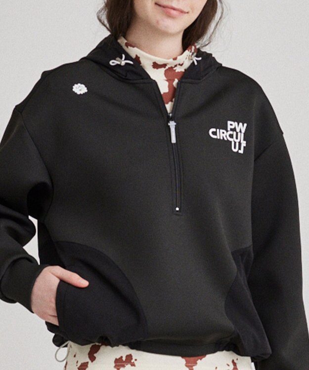 PW CIRCULUS 【WOMEN】NEW ダンボール デタッチャブルフーディー ブラック系