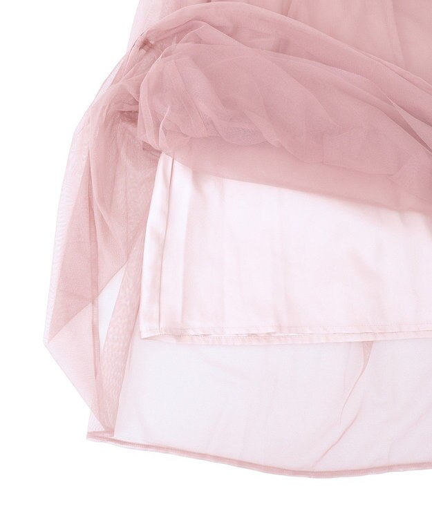 earth music&ecology リボンチュールティアードスカート Pink