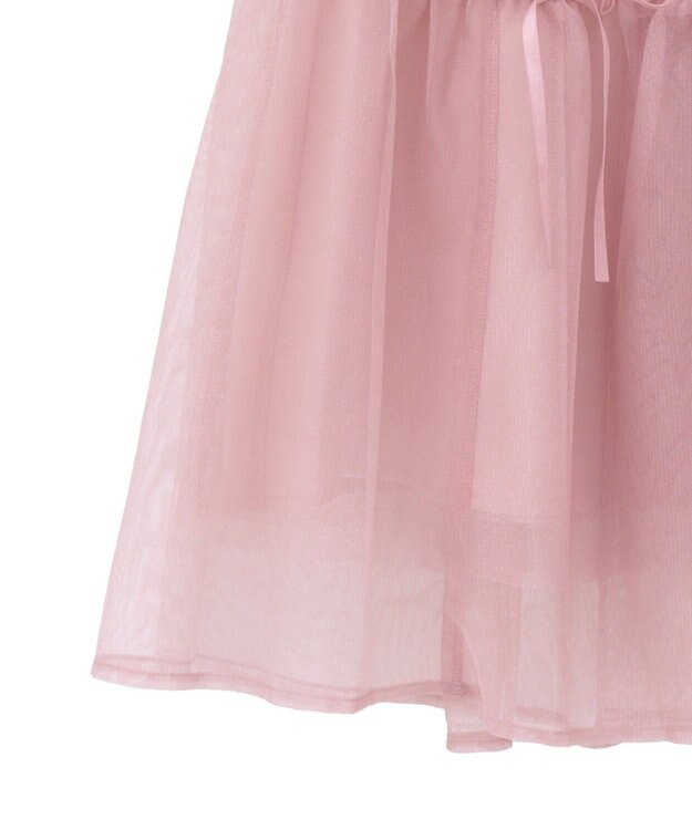 earth music&ecology リボンチュールティアードスカート Pink