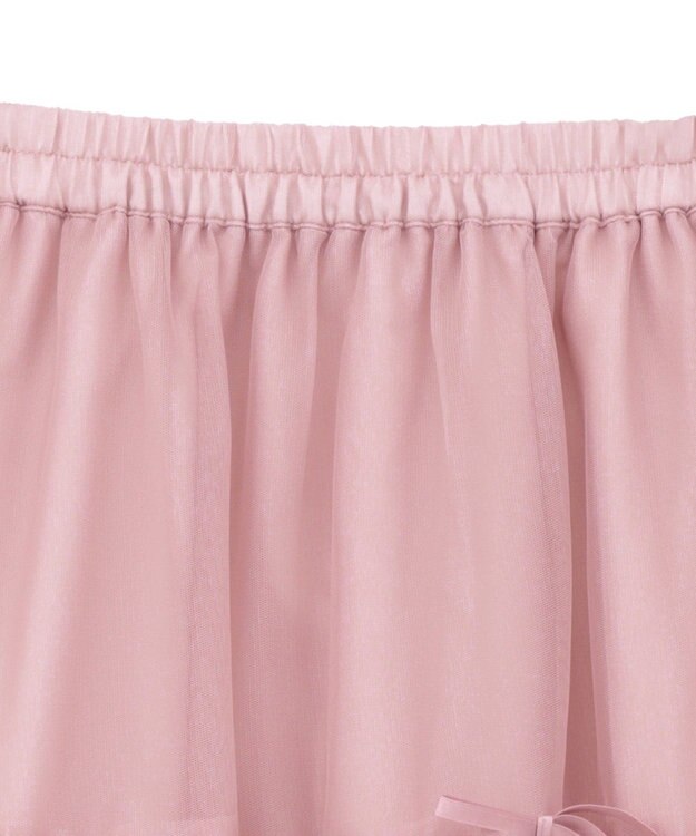 earth music&ecology リボンチュールティアードスカート Pink