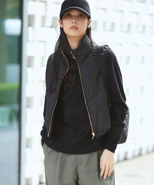 23区 L 【WEB限定カラーあり/洗える】ウーステッドウール ワイドシルエット ニット ブラック系