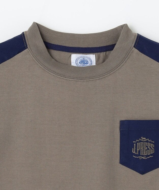 J.PRESS KIDS 【140-170cm】切替Ｔシャツ カーキ系