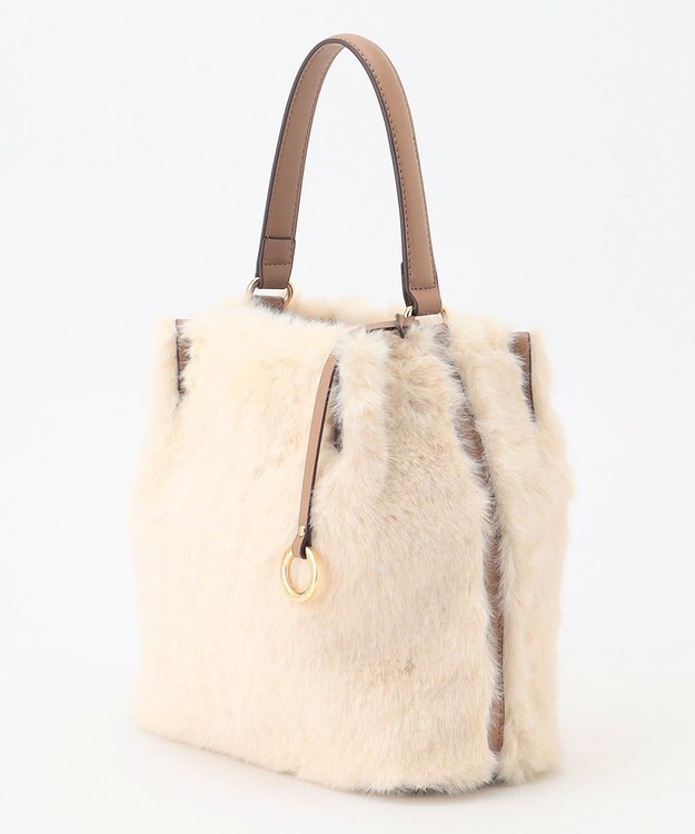 組曲 ファーバケット バッグ アイボリー系