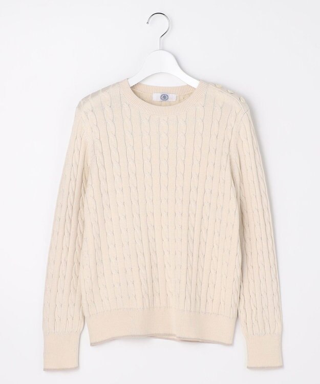 J.PRESS LADIES L CABLE ニット ライトベージュ系