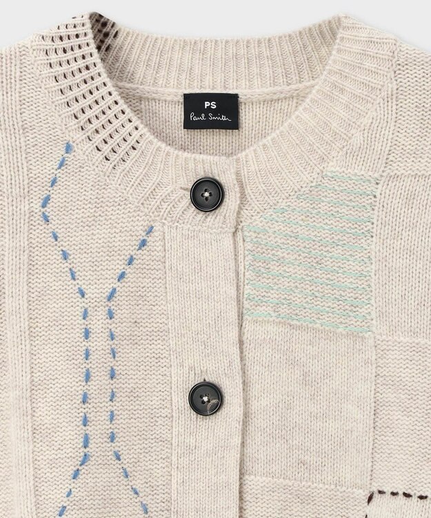 Paul Smith パッチワーク カーディガン エクリュ