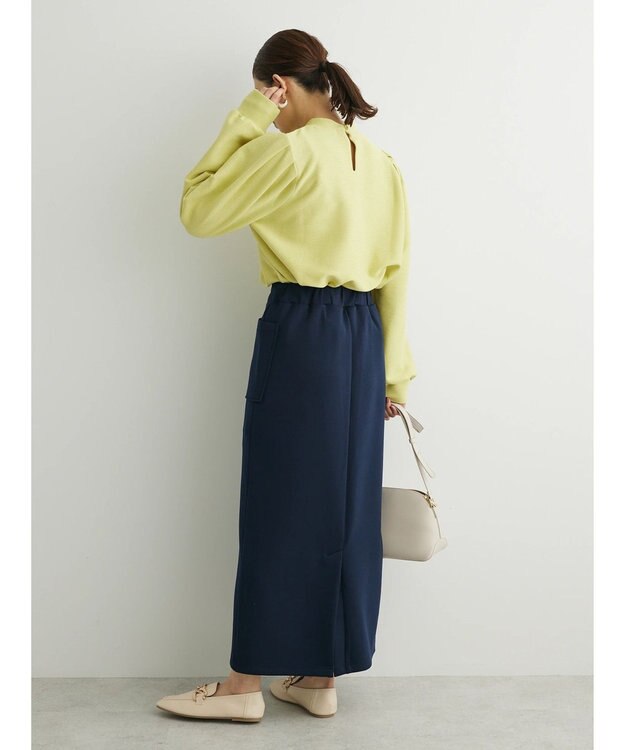 Green Parks リップル袖タックボリュームプルオーバー Yellow