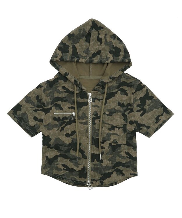 WEGO WジップクロップドSSピチPK 柄1