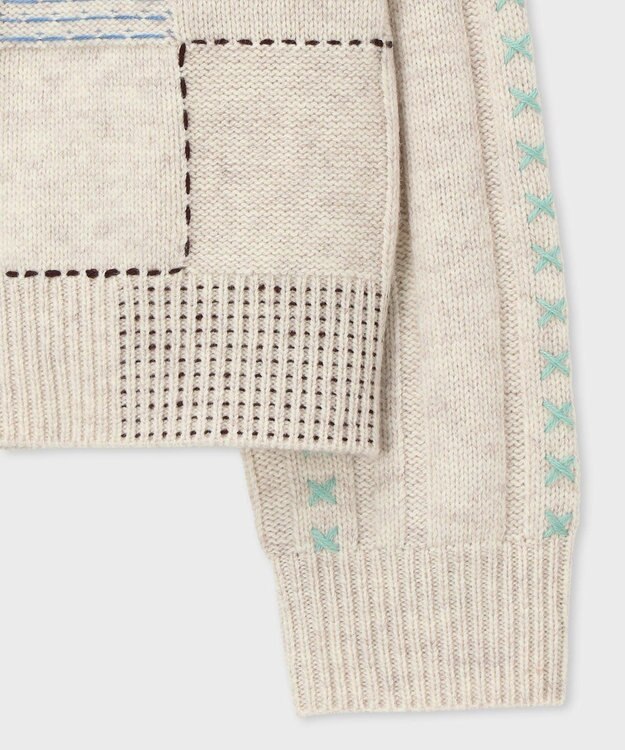 Paul Smith パッチワーク カーディガン エクリュ