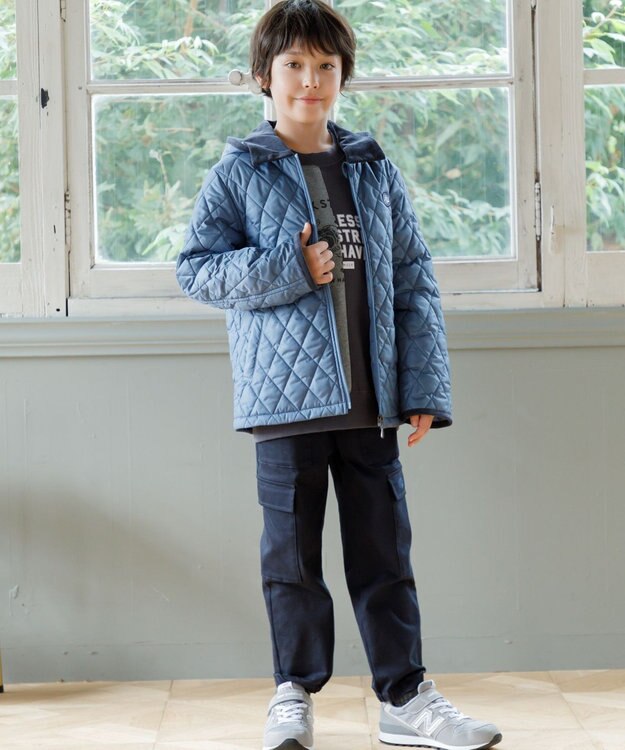 J.PRESS KIDS 【140-170cm】パッチワーク ブルプリント トレーナー グレー系