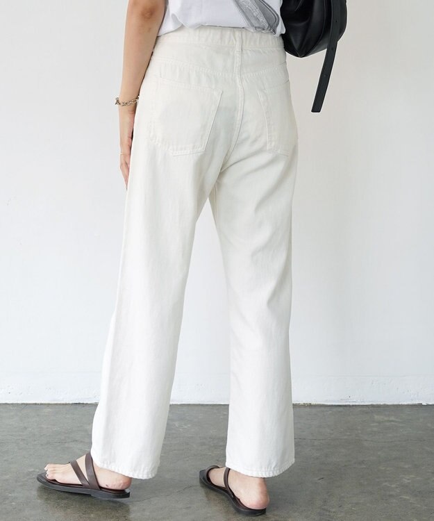 caqu Linen sagging baggy バギーシルエットリネンデニム white
