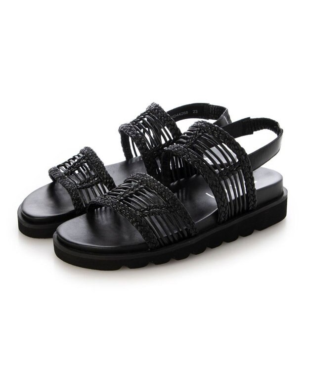 MODE ET JACOMO <D'ICI>フットベッドメッシュサンダル ブラック