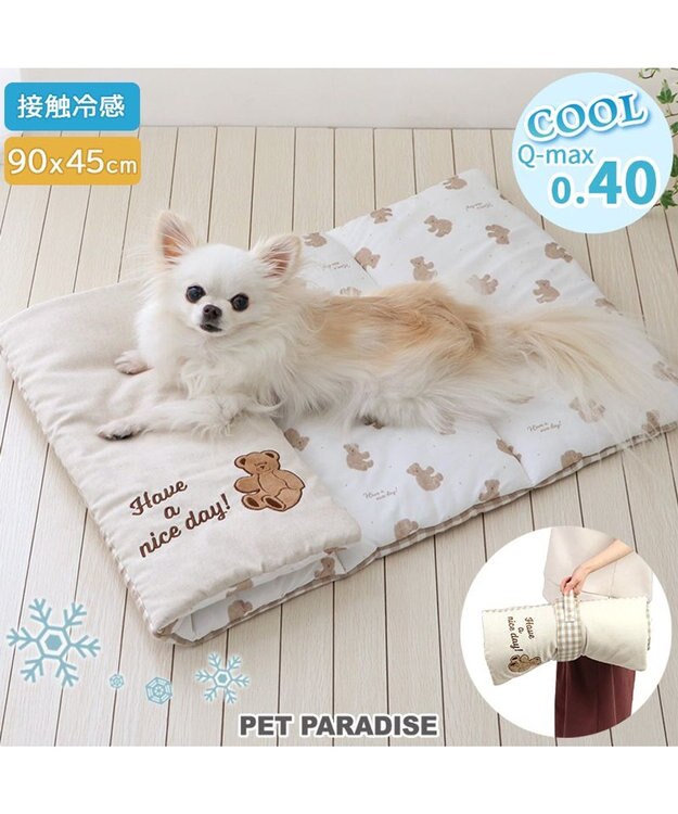 PET PARADISE ペットパラダイス クールロールマット 《くまちゃん 水玉柄》 小型犬 くまちゃん 水玉柄