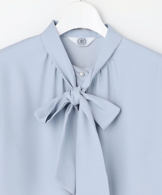 J.PRESS LADIES S ヌーディスバックサテン ブラウス サックス系