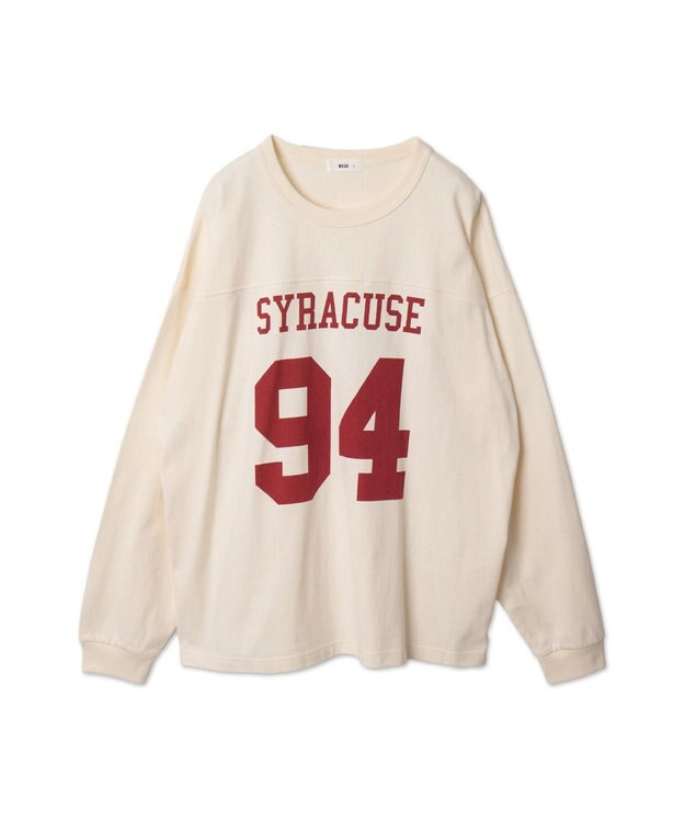 WEGO 【ユニセックス着用ITEM】ナンバリングフットボールBIG　T（LS） オフホワイト