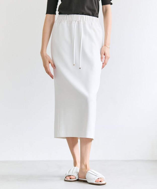 BEIGE， RUE / ドライタッチイージーIラインスカート Ecru