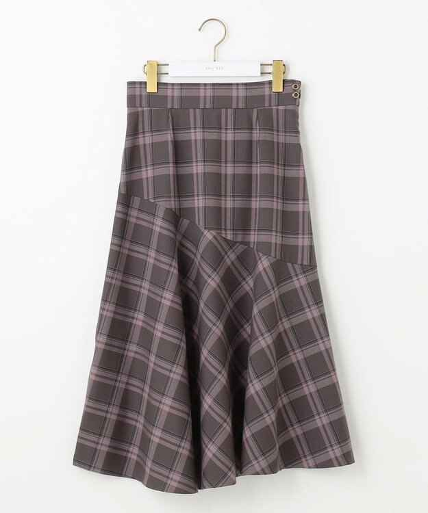 ANY SIS L 【美人百花11月号掲載】アシンメトリーマーメイドフレア スカート スレート系