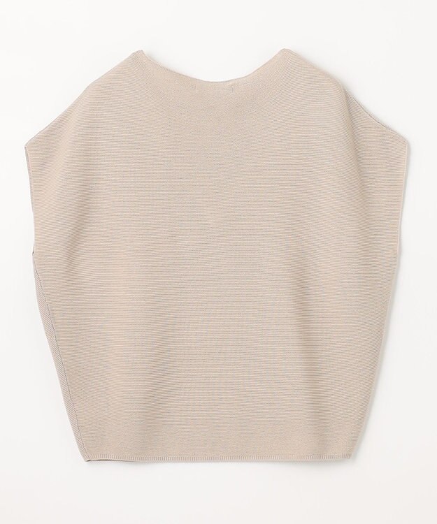 ANY L 【洗濯機可能/アンチピリング/UVケア】アクリルガーターコクーンニット サンドベージュ