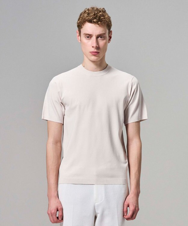 JOSEPH HOMME 【新色追加】リュクスレーヨン　クルーネック半袖ニット ライトアイボリー系