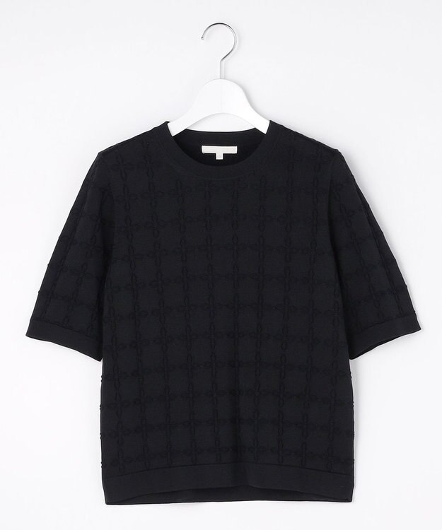 自由区 ジオメトリックアセテート プルオーバー ブラック