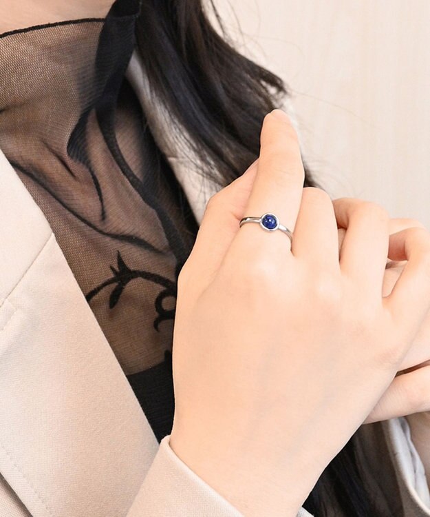 blancotokyo 【金属アレルギー対応】天然石リング Piedra ring SILVER×lapislazuli