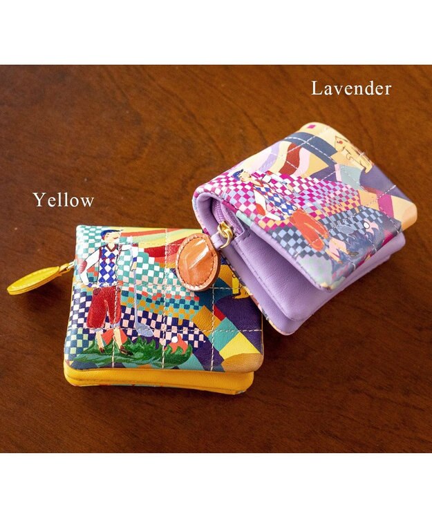 tsumori chisato CARRY カラフルランドスケープ 2つ折り財布 ミニ財布 ラベンダー