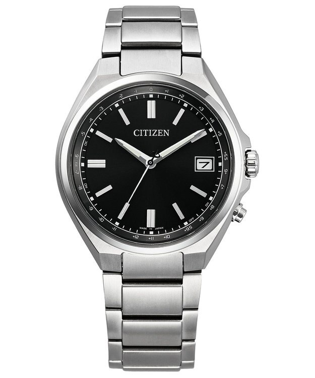 CITIZEN 【ケース径37.5mm】シンプルで使いやすい光発電エコ・ドライブ電波時計 CB1160-55E シルバー