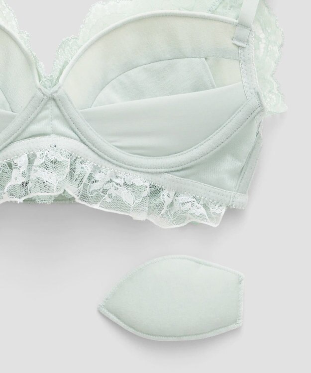 San-ai Resort（三愛水着楽園） レーシーバイカラーノンワイヤーブラセット 【northerly】 ミント