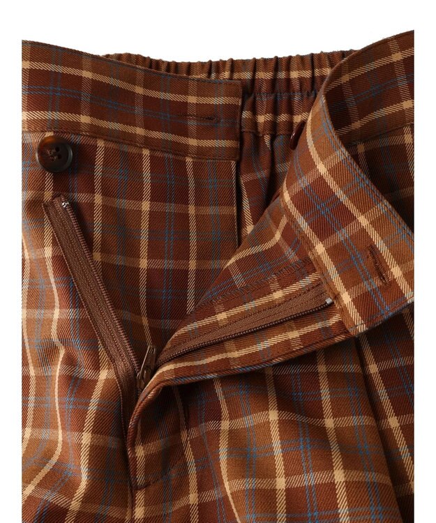 Green Parks ・ＥＬＥＮＣＡＲＥ　ＤＵＥ　チェックワイドパンツ Brown