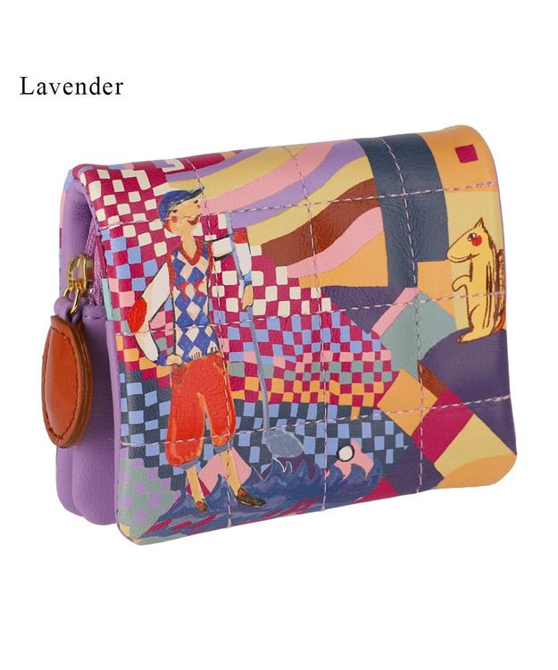 tsumori chisato CARRY カラフルランドスケープ 2つ折り財布 ミニ財布 ラベンダー