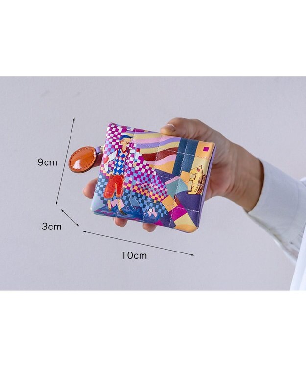 tsumori chisato CARRY カラフルランドスケープ 2つ折り財布 ミニ財布 ラベンダー